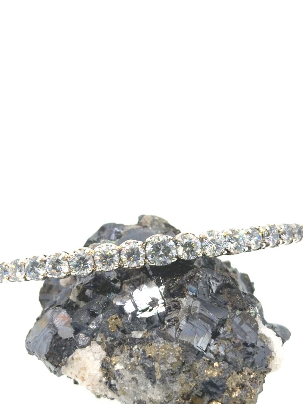Sterling silver and CZ bangle
